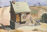Marion Florence Nicoll, Old House - Bowness, 1935, watercolour on paper
