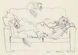 Marion Florence Nicoll, Jim [Sleeping], 1968, graphite on paper