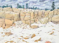 James Stanford Perrott, Rock Wall, 1978, watercolour on paper
