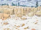 James Stanford Perrott, Rock Wall, 1978, watercolour on paper