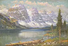 Andreas Roth, Untitled - Rocky Mountains, 1941, oil on wood board