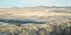 Rene Thibault, Patterns in the Foothills, acrylic on canvas