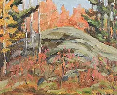 John Davenall Turner, Ontario Sketch, oil on wood board