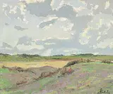 John Davenall Turner, Untitled - Serene Landscape, oil on paper board