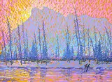 William Roy Brownridge, January Morning - Vermilion Lakes, acrylic on canvas