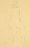 Stanley Morel Cosgrove, Untitled - Seated Nude, 1940, graphite on paper