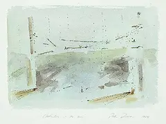 Peter Deacon, Clothesline in the Trees, 1985, watercolour on paper