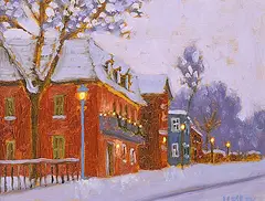 Paul Healey, Untitled - Winter Glow, oil on wood panel