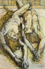 Douglas Jamha, C.G. and J.S. #10, 2006, acrylic on wood board