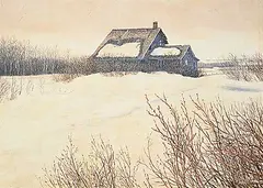 Ole's Place by John George Jenkins, 1976, acrylic on wood board, sold Mar 2024