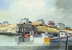 Alan Kingsland, Untitled - Peggy's Cove, watercolour on paper