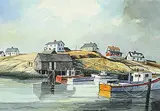 Alan Kingsland, Untitled - Peggy's Cove, watercolour on paper