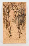Luke Orton Lindoe, Untitled - Flat Ceramic with Tree Detailing