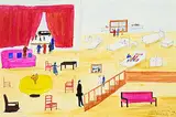 Irene E. McCaugherty, Isolation Hospital 1920 [Wheelerville Series], 1991, watercolour and ink on paper