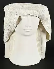 Jean Lapointe Mihalcheon, Untitled - Woman with Lace Veil, 1980, ceramic