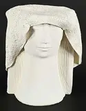 Jean Lapointe Mihalcheon, Untitled - Woman with Lace Veil, 1980, ceramic