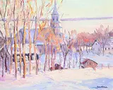 Francine Noreau, Neu Ville Village, oil on canvas