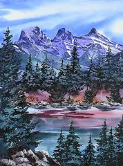 Louise Olinger, The Three Sisters, 2008, watercolour on paper