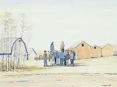 Peter Shostak, I am Bid Four Dollars, 1985, watercolour on paper