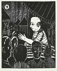John Harold Thomas Snow, Midway #26/50, 1951, wood block on paper