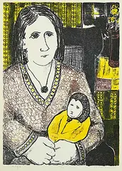 John Harold Thomas Snow, Olga #10/30, colour lithograph on paper