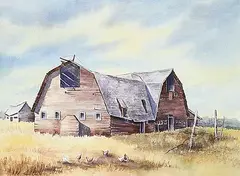 Irene Wahl, Springbank Barn, watercolour on paper