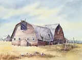 Irene Wahl, Springbank Barn, watercolour on paper