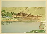 George Weber, Belly River Near Monarch, Alberta #34/70, 1967, colour silkscreen on paper