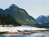 Karl E. Wood, Chilliwack Lake, oil on wood board