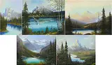 Maisie Wride, Group of 5 Works, pastels on paper