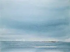 David Geoffrey Armstrong, Last Ice, Coppermine, acrylic on canvas