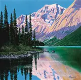 Roger D. Arndt, Edith Cavell Reflected, 2020, acrylic on wood board
