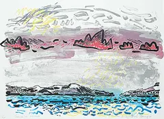 Anne Meredith Barry, Towards the Narrows #4/100, 1988, colour lithograph on paper
