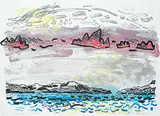 Anne Meredith Barry, Towards the Narrows #4/100, 1988, colour lithograph on paper