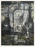 Ed Bartram, Rock Ledge #2 [Precambrian Rock Series] #11/45, 1980, colour etching on paper