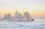 Sylvia Boehrnsen, Untitled - BeauDril Ship, watercolour on paper