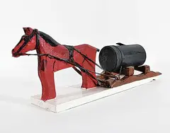 Emile Bluteau, Le Temps des Sucres, painted wood sculpture