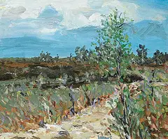 Hendrik Bres, Landscape 20, 1980, acrylic on wood board