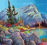John H. Burrow, Fall Highlands, acrylic on canvas board