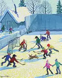 William Roy Brownridge, Untitled - Whose Team is the Pooch On?, 1990, acrylic on canvas