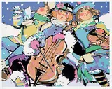 Claudette Castonguay, Musique en fete #54/100, colour silkscreen on paper