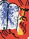 Marc Chagall, Moses from the Bible [Verve Vol.VIIII], 1956, colour lithograph on paper