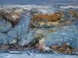 Louise Cook, Winter Evening II, 2010, oil on wood board