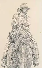 Patrick Douglass Cox, Takin' the Count, graphite on paper
