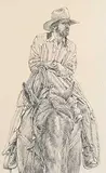 Patrick Douglass Cox, Takin' the Count, graphite on paper