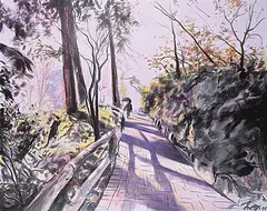 James Davies, Untitled - Lavender Park, 1997, acrylic on canvas