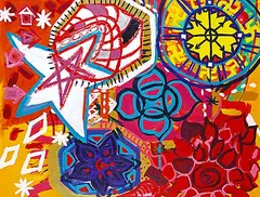 Tara Elson, Portal [Light Weave], 2001, acrylic on canvas