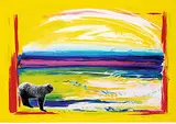 Maureen Enns, Biscuit Looking West, 2000, mixed media on paper