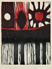 John Kenneth Esler, Dark Nights and Sunny Days 2 #12/18, 1968, colour etching on paper