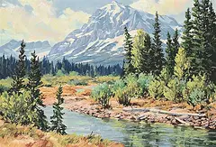 Jean Geddes, Mt. Kidd Kananaskis, oil on canvas